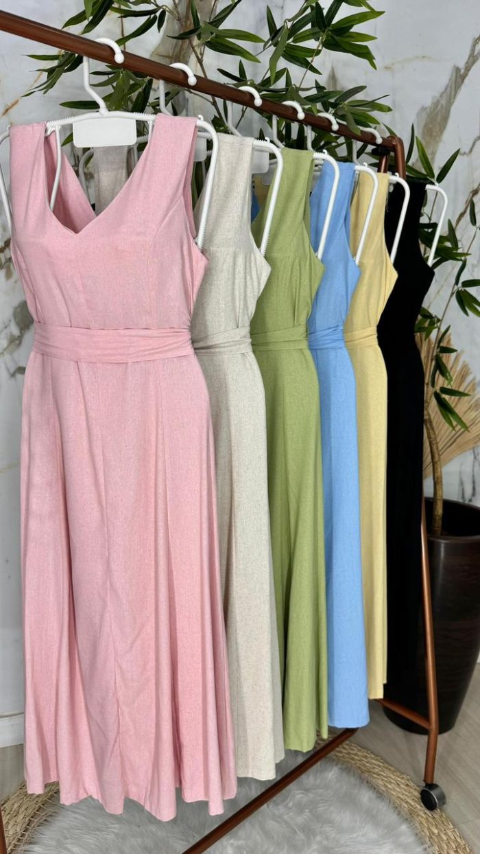 vestido mid marselha ref: vel200 tecido: linho premium pré lavado premium vestido mid marselha ref: vel200 tecido: linho premium pré lavado premium